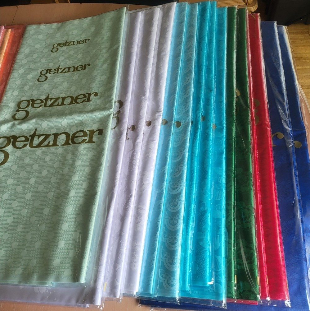Nouvel arrivage Getzner 80 CHF — vert menthe, blanc, bleu ciel, vert foncé, rouge et bleu roi